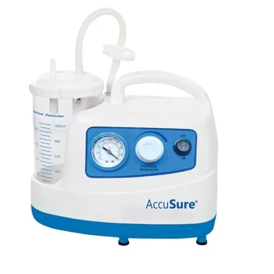 AccuSure Premium Quality Electric Oil-Free Low Noise Single Jar Portable Phlegm Suction Machine